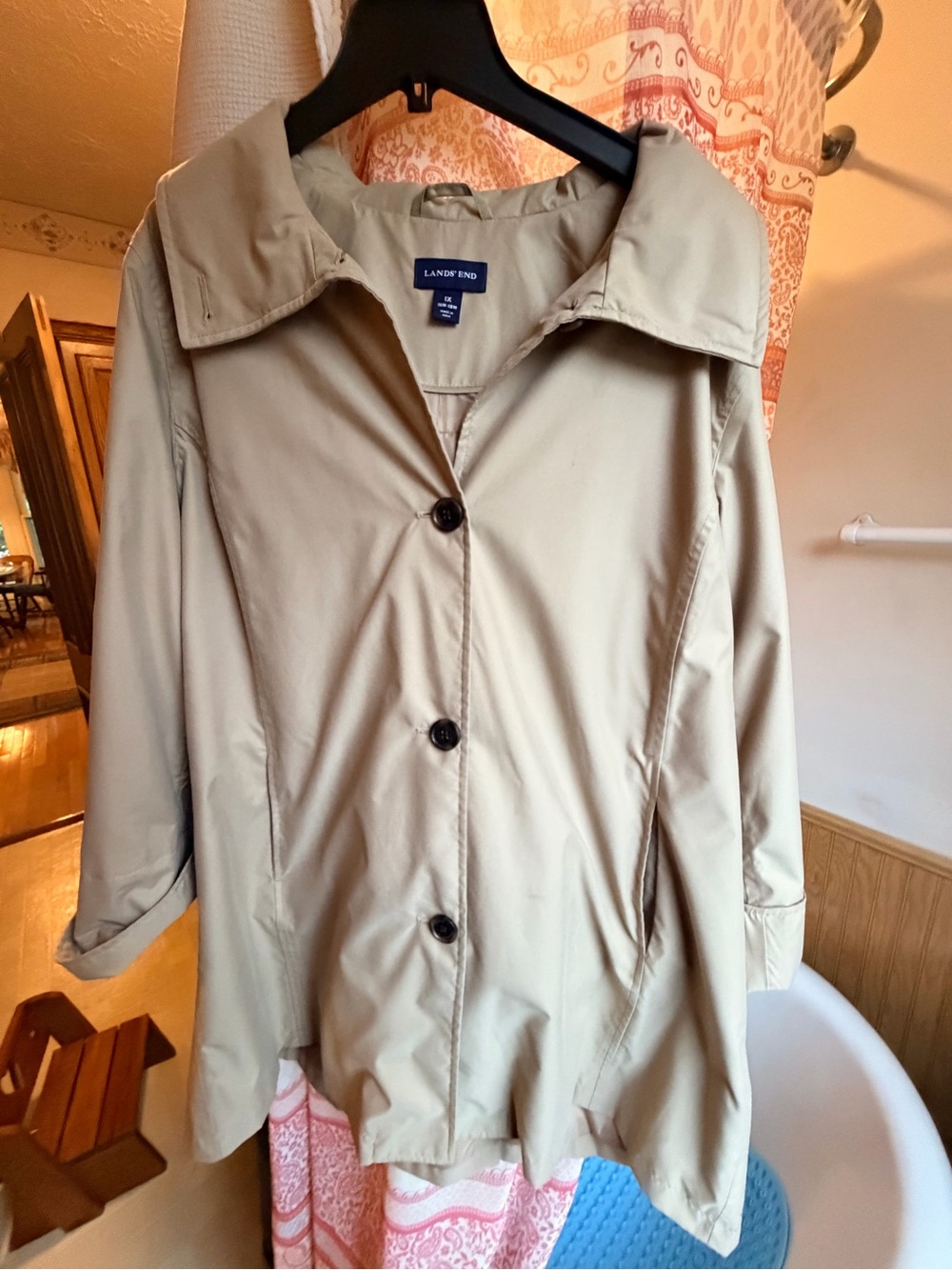 Lands' End Women's Lightweight Trench Coat — Beige